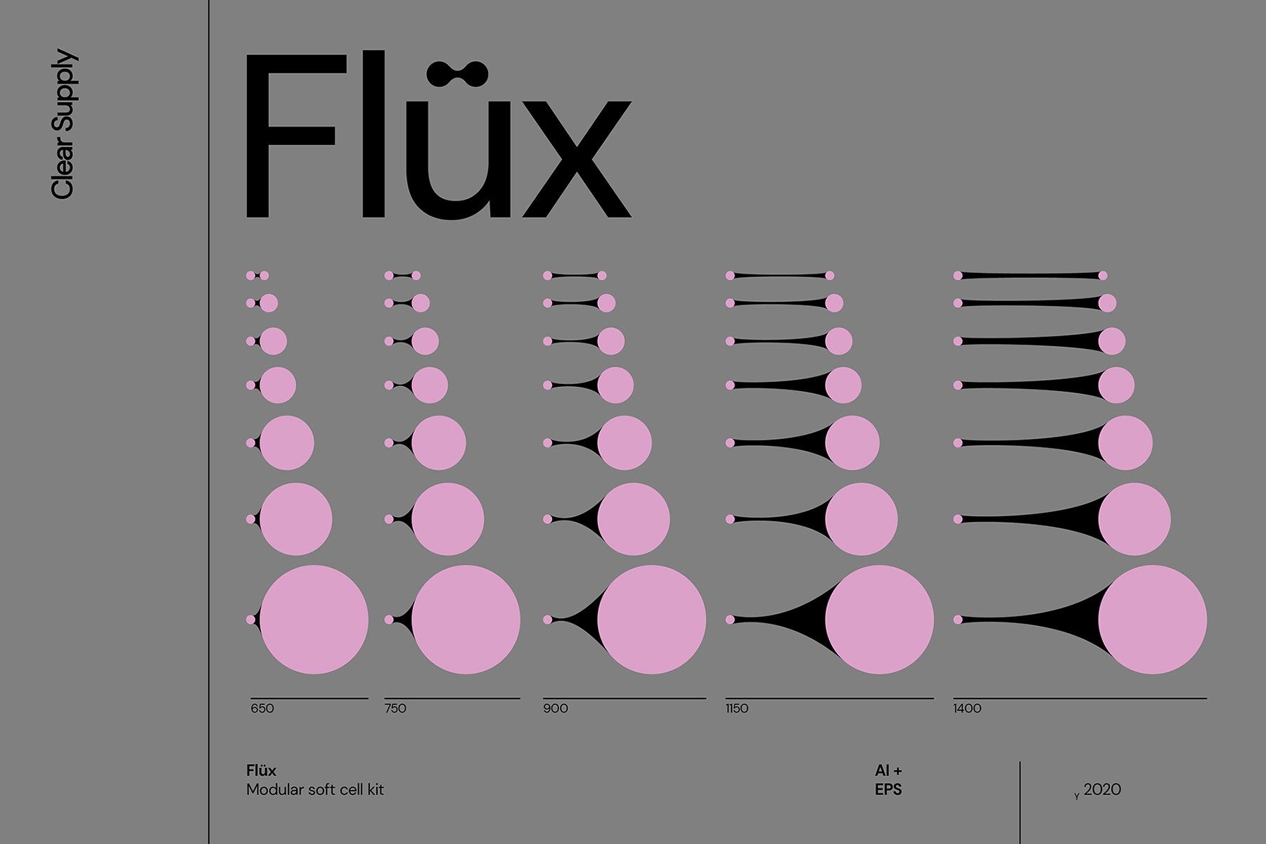 100个软细胞结构模块化构建套件矢量图形 Clear Supply - Flüx_img_2