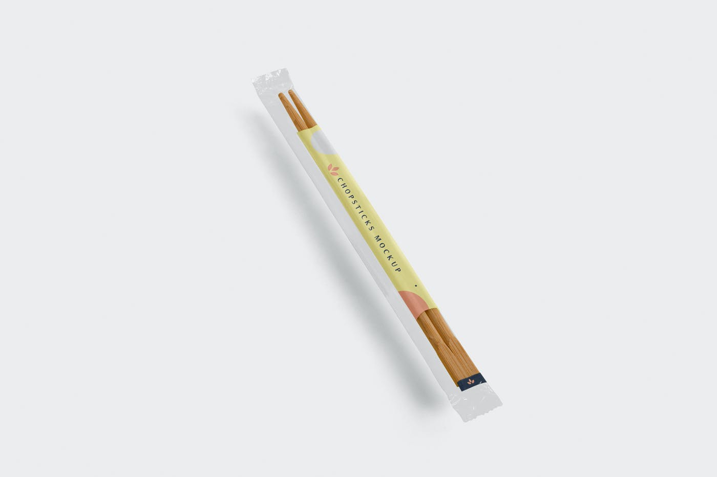 筷子包装袋设计展示样机模板 Chopsticks Mockup In Transparent Packaging_img_2