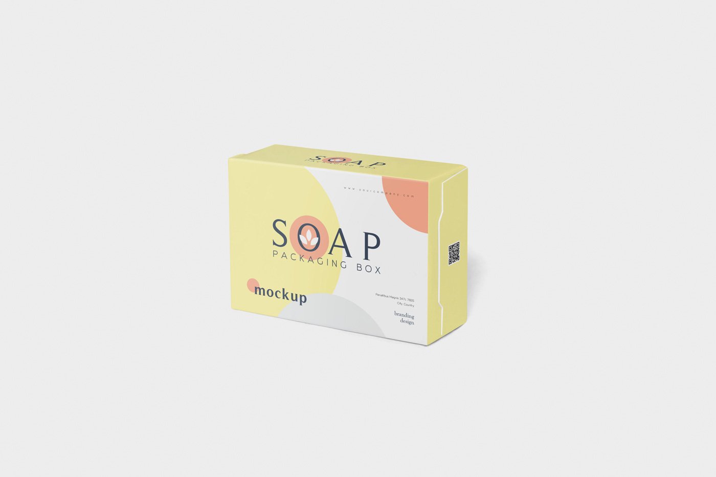 5款肥皂包装盒设计展示样机模板 Packaging Box & Soap Mockup_img_2