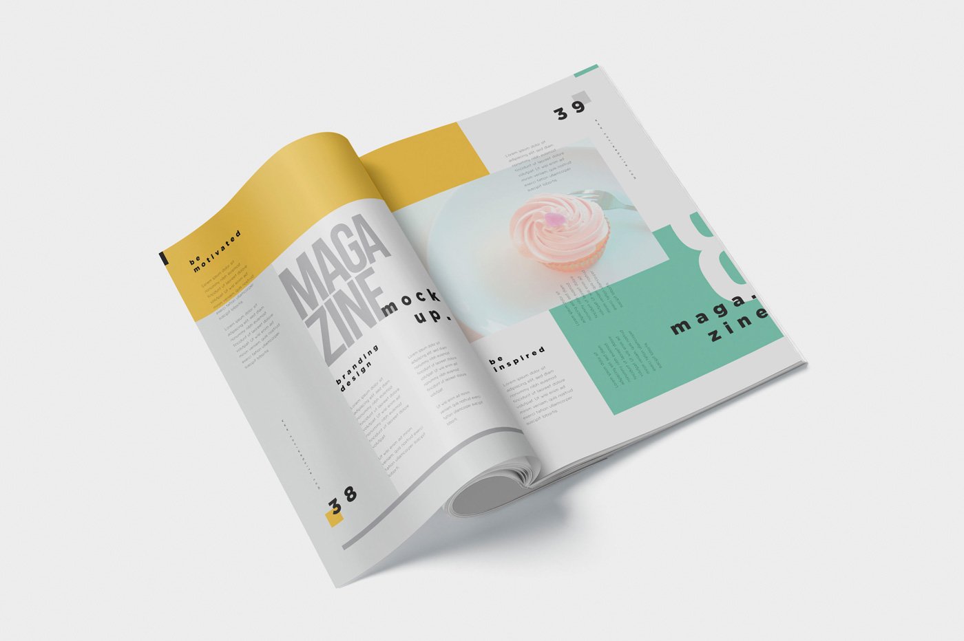 逼真杂志画册设计展示样机模板 Realistic Magazine Mockups_img_2