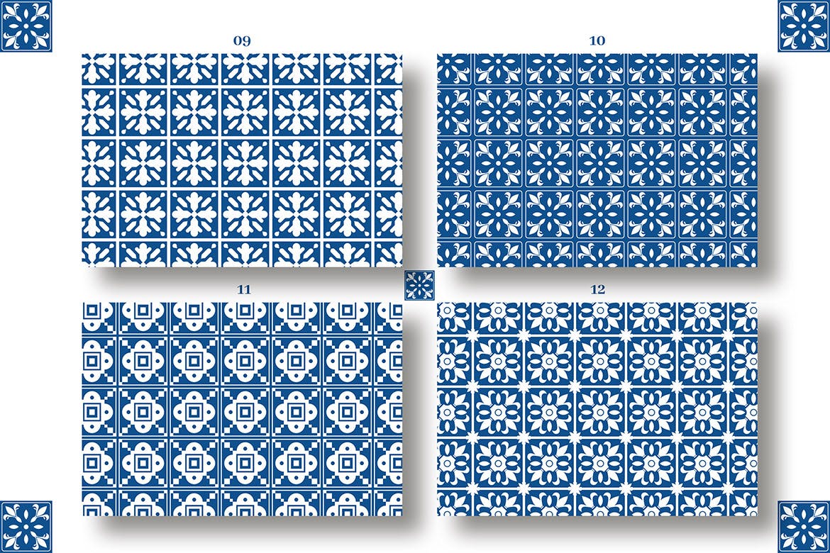 20种优雅地中海元素无缝隙矢量图案 Mediterranean Seamless Pattern Collection_img_2