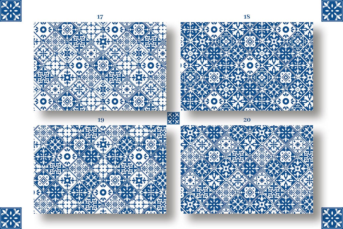 20种优雅地中海元素无缝隙矢量图案 Mediterranean Seamless Pattern Collection_img_2