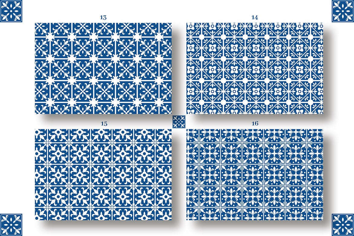 20种优雅地中海元素无缝隙矢量图案 Mediterranean Seamless Pattern Collection_img_2