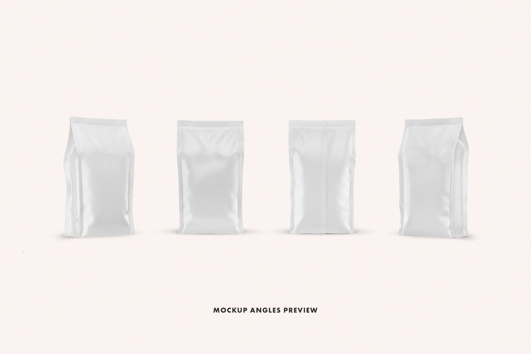 4款咖啡袋印花设计展示样机模板 Coffee Bag Mockup Set_img_2