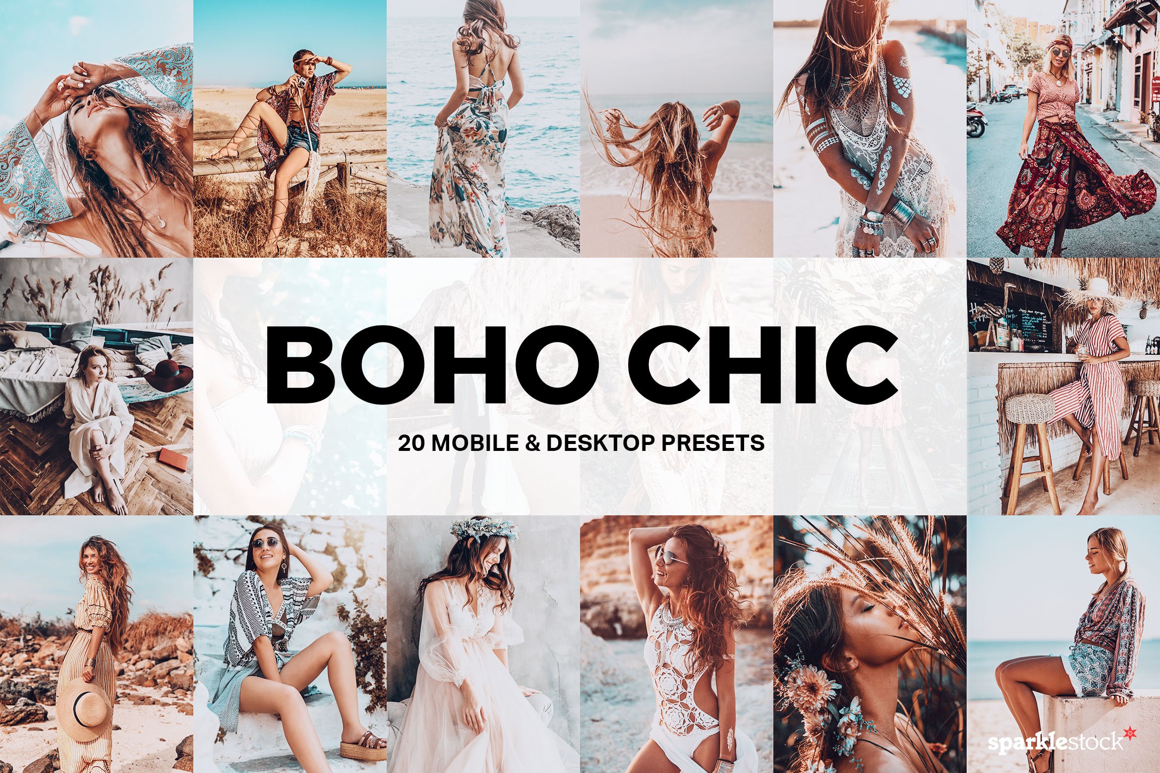 20个波西米亚风摄影人像后期调色LR预设 20 Boho Chic Lightroom Presets LUTs_img_2