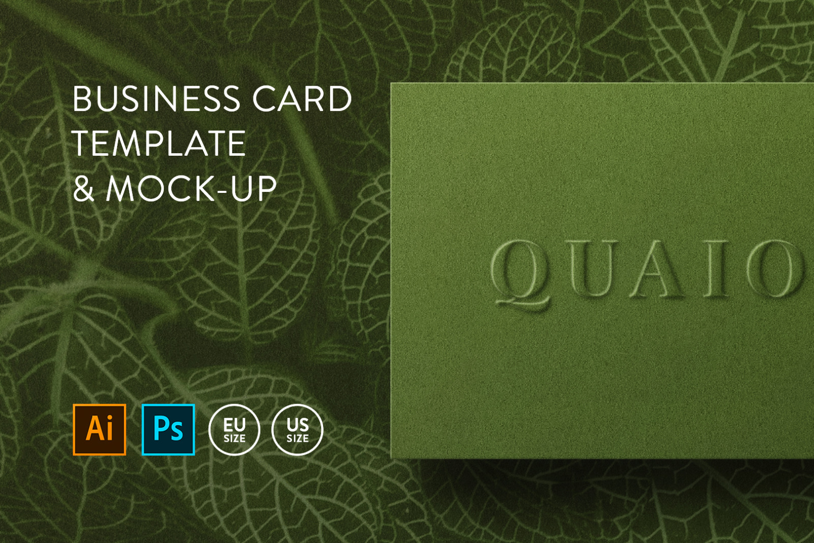 现代优雅商务个人名片设计样机模板 Business Card Template & Mockup #3_img_2