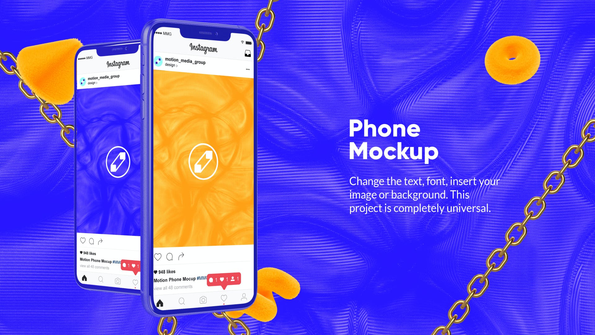 10个多彩智能手机屏幕展示样机模板 10 Colorful Phone Mockups_img_2