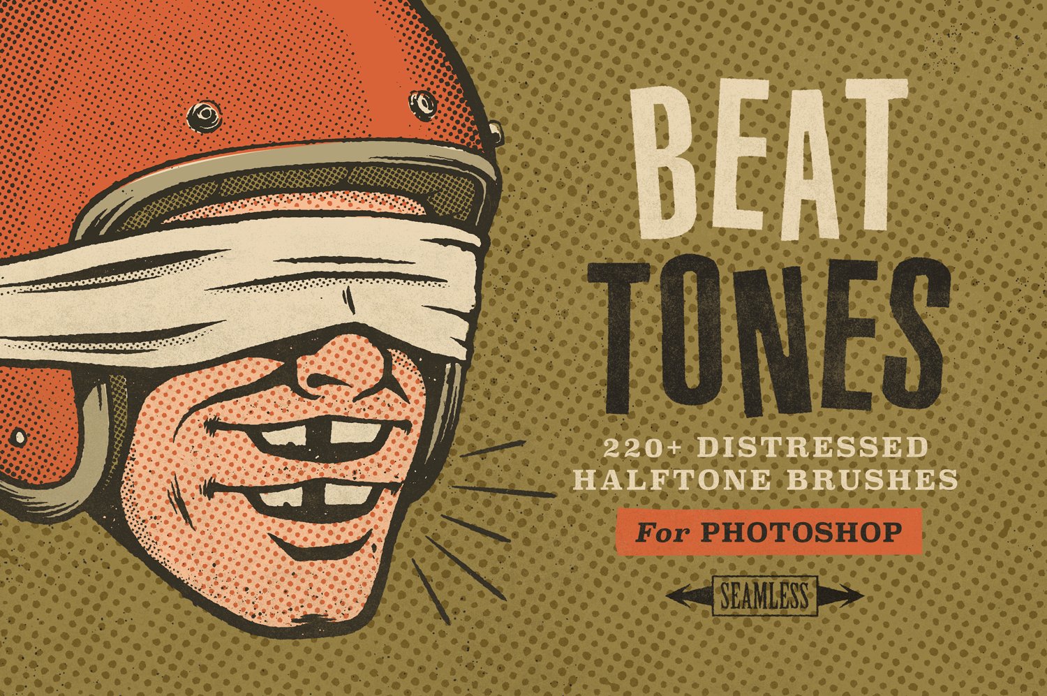 220多种半调网点线条绘画画笔PS笔刷 Beat Tones Halftone Brushes_img_2