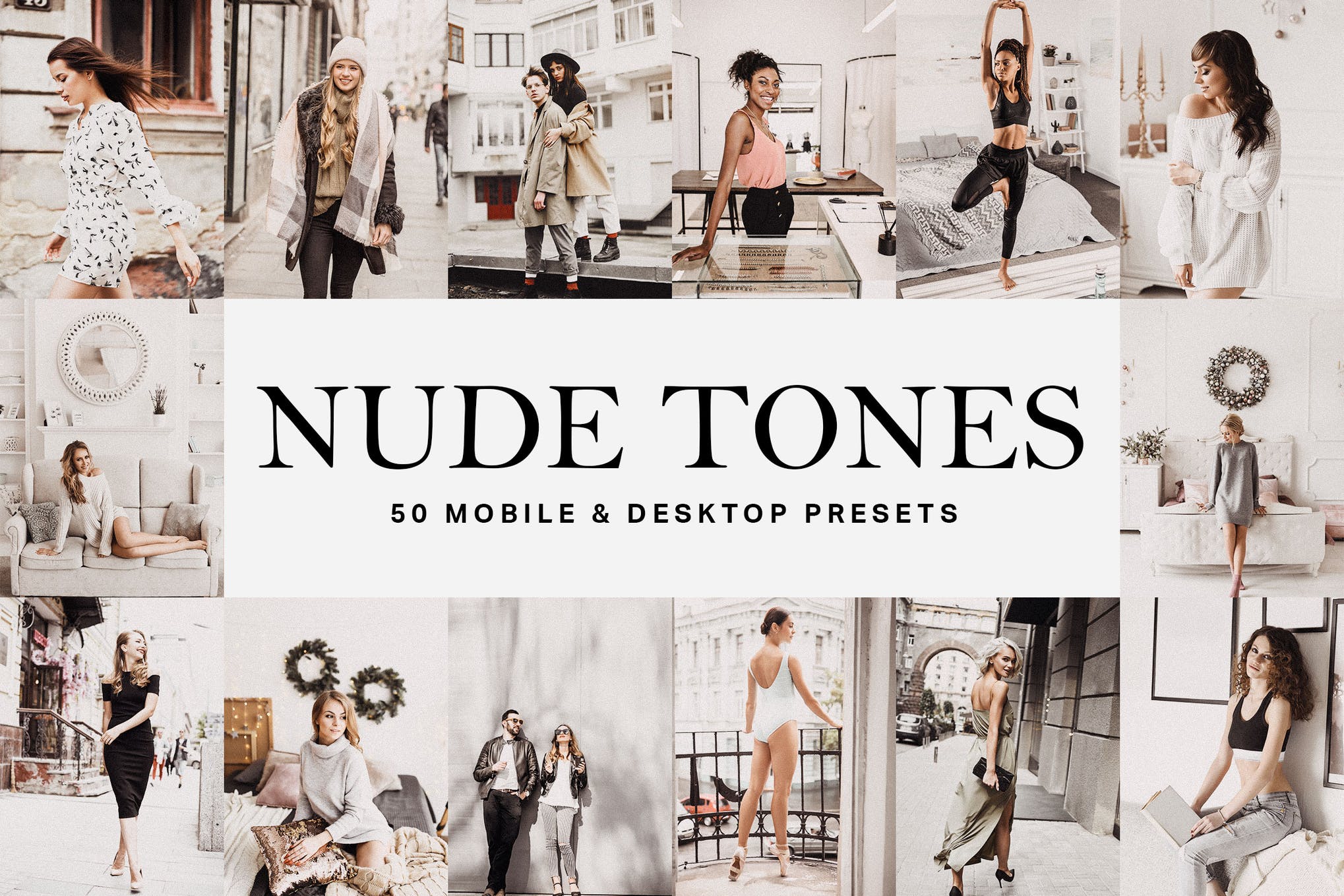 50个米棕色摄影照片后期调色LR预设 50 Nude Tones Lightroom Presets And LUTs_img_2