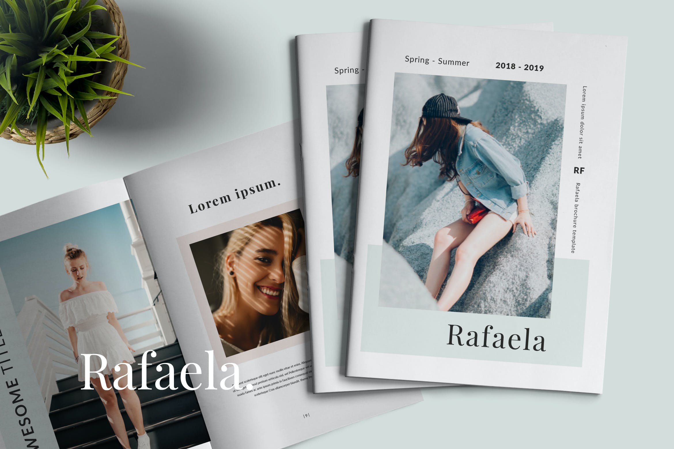 时尚服装摄影作品集画册INDD模板 Rafaela - Lookbook Brochure_img_2