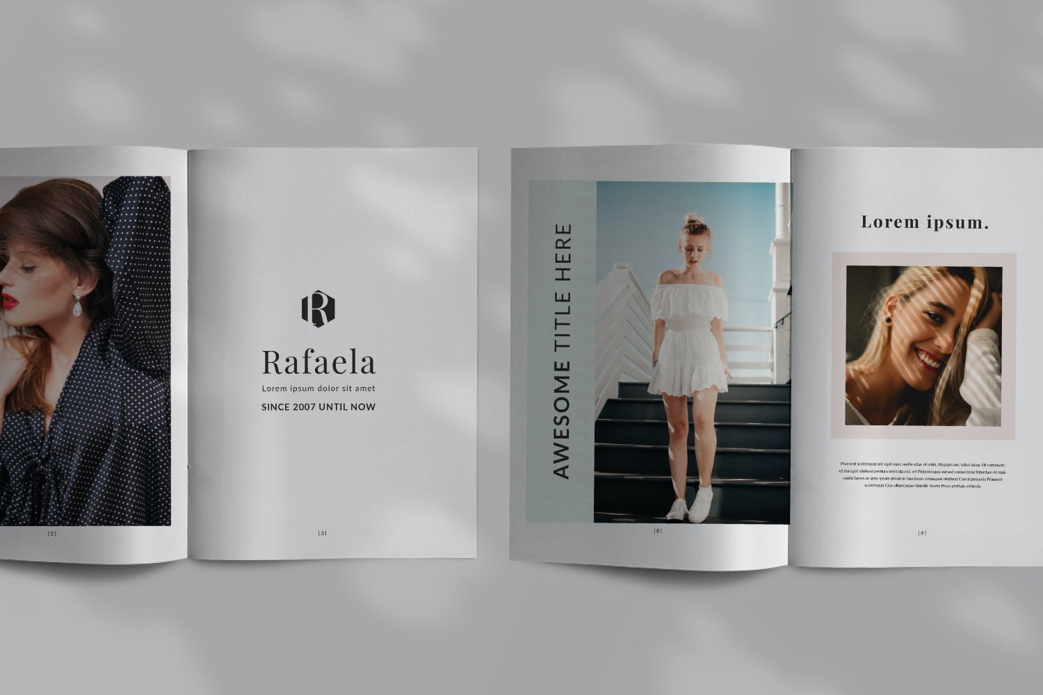 时尚服装摄影作品集画册INDD模板 Rafaela - Lookbook Brochure_img_2