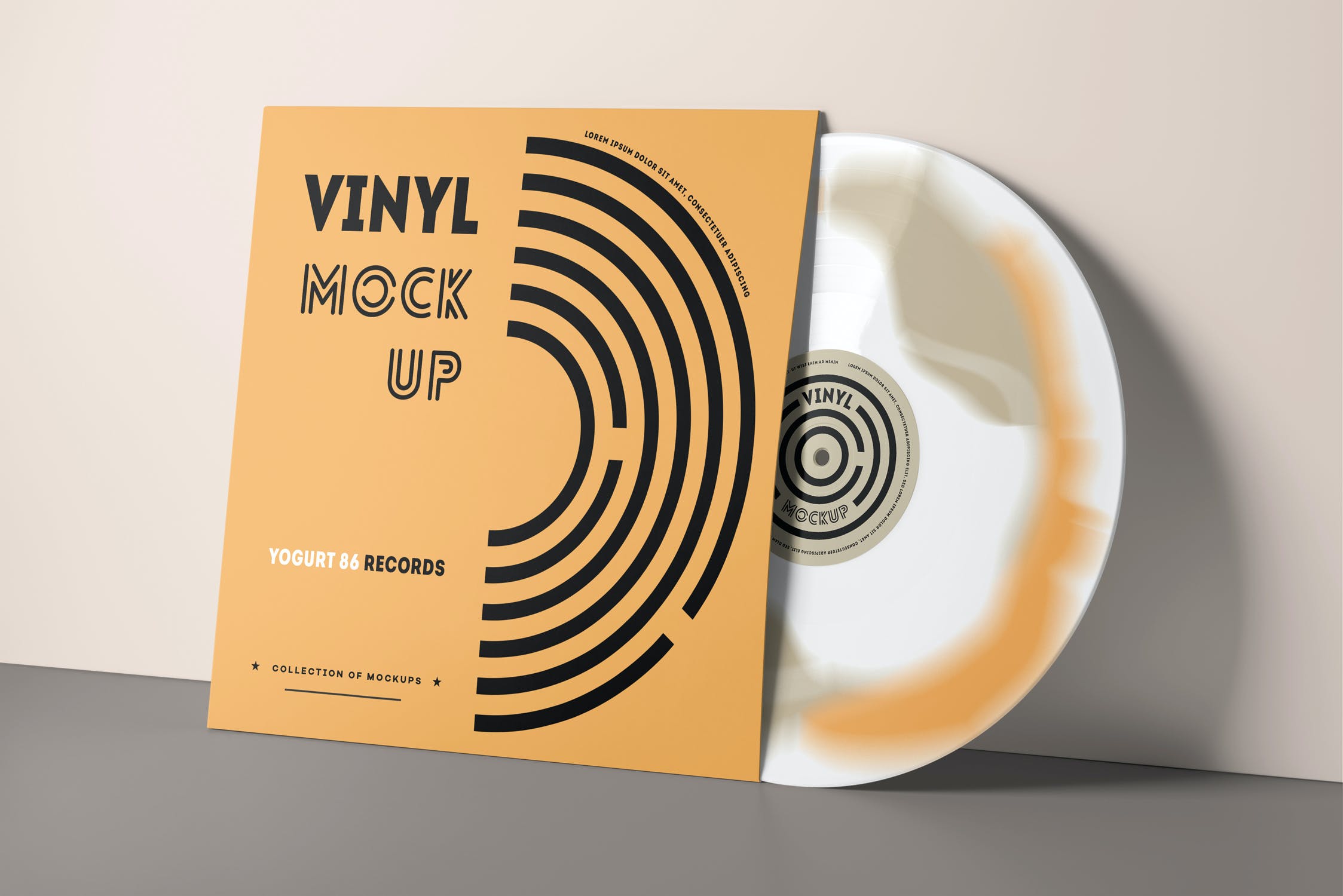 8款CD唱片包装袋样机模板 Vinyl Mockup 3_img_2