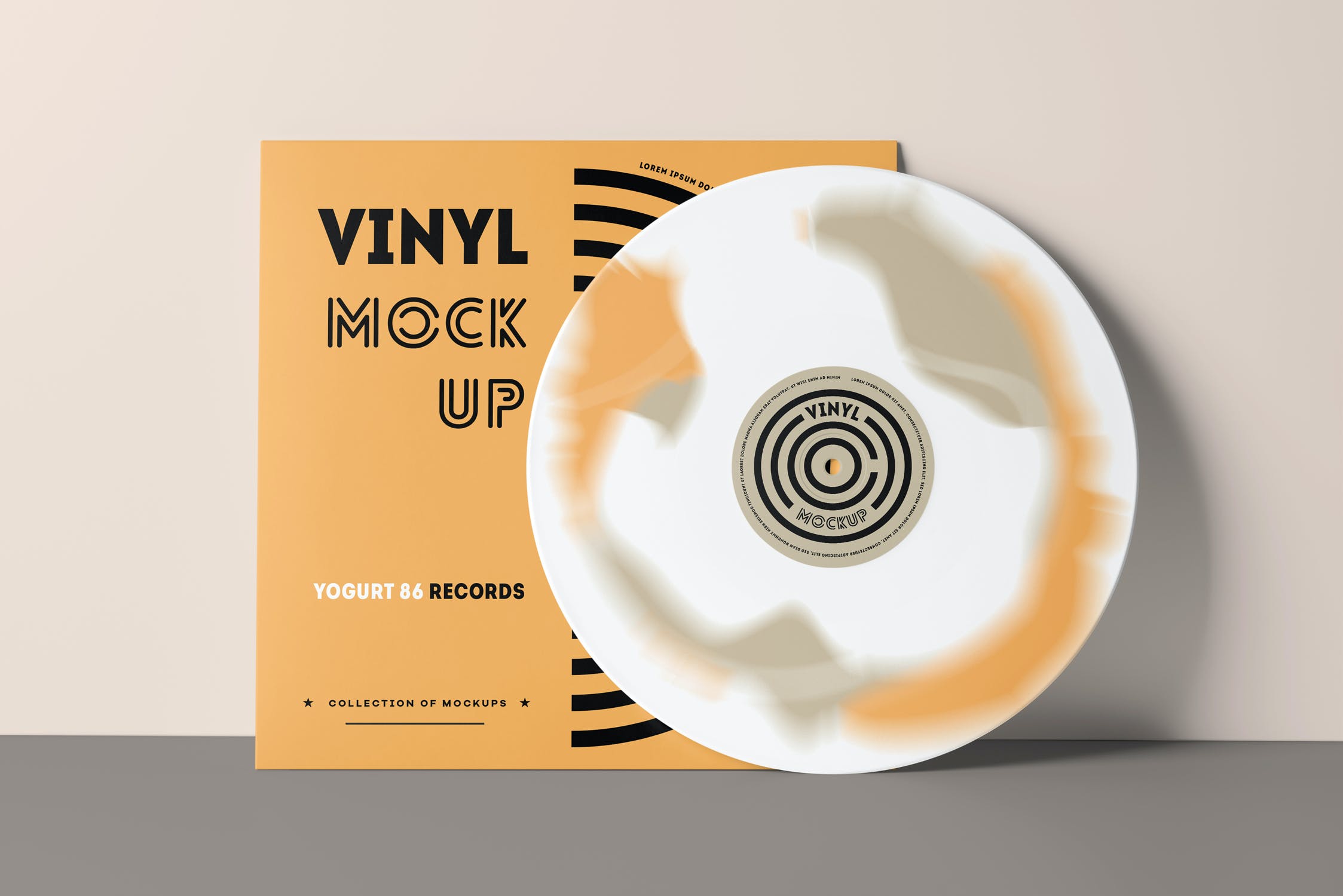 8款CD唱片包装袋样机模板 Vinyl Mockup 3_img_2