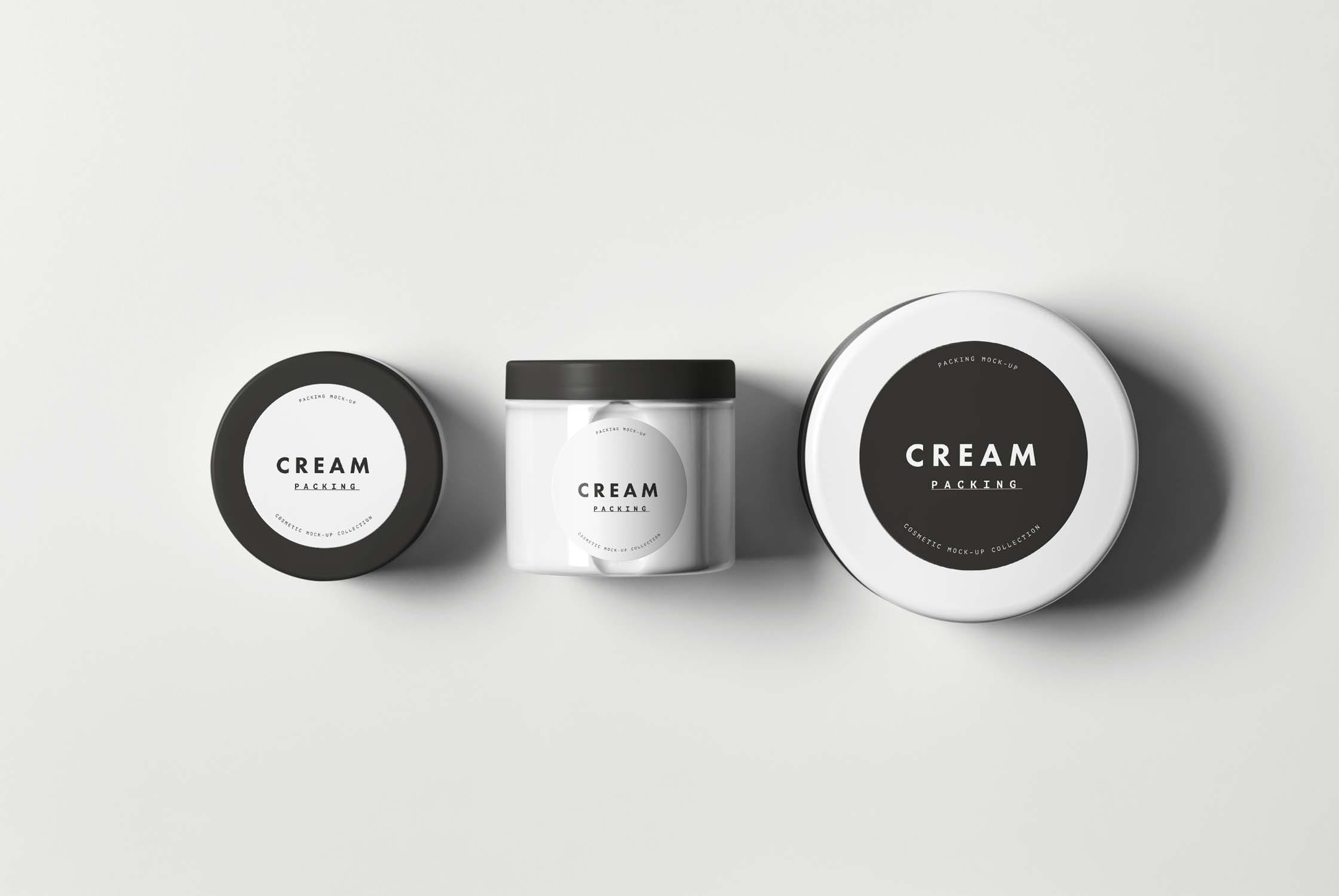 化妆品面霜包装罐样机模板 Cosmetic Jars Mockup_img_2