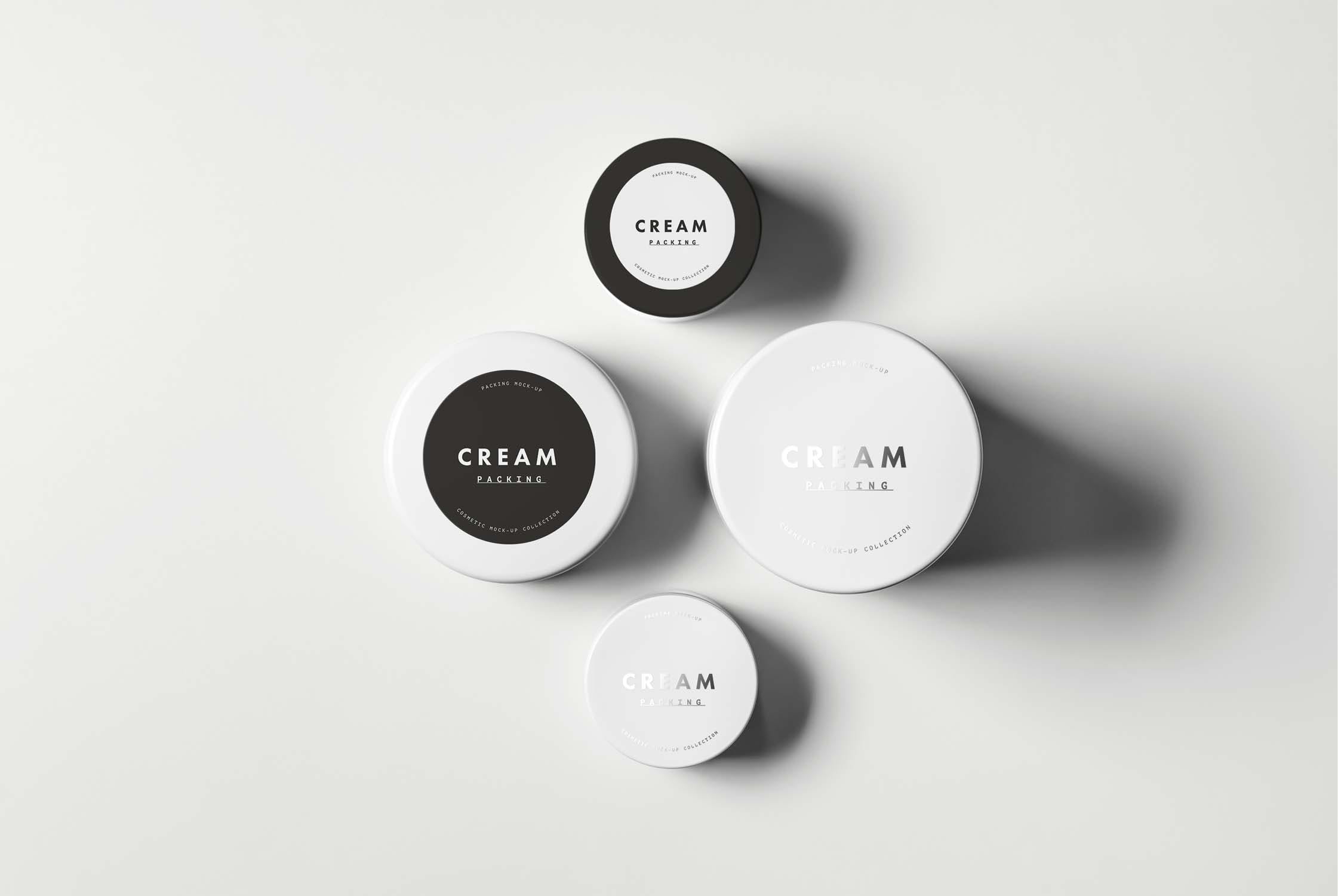 化妆品面霜包装罐样机模板 Cosmetic Jars Mockup_img_2