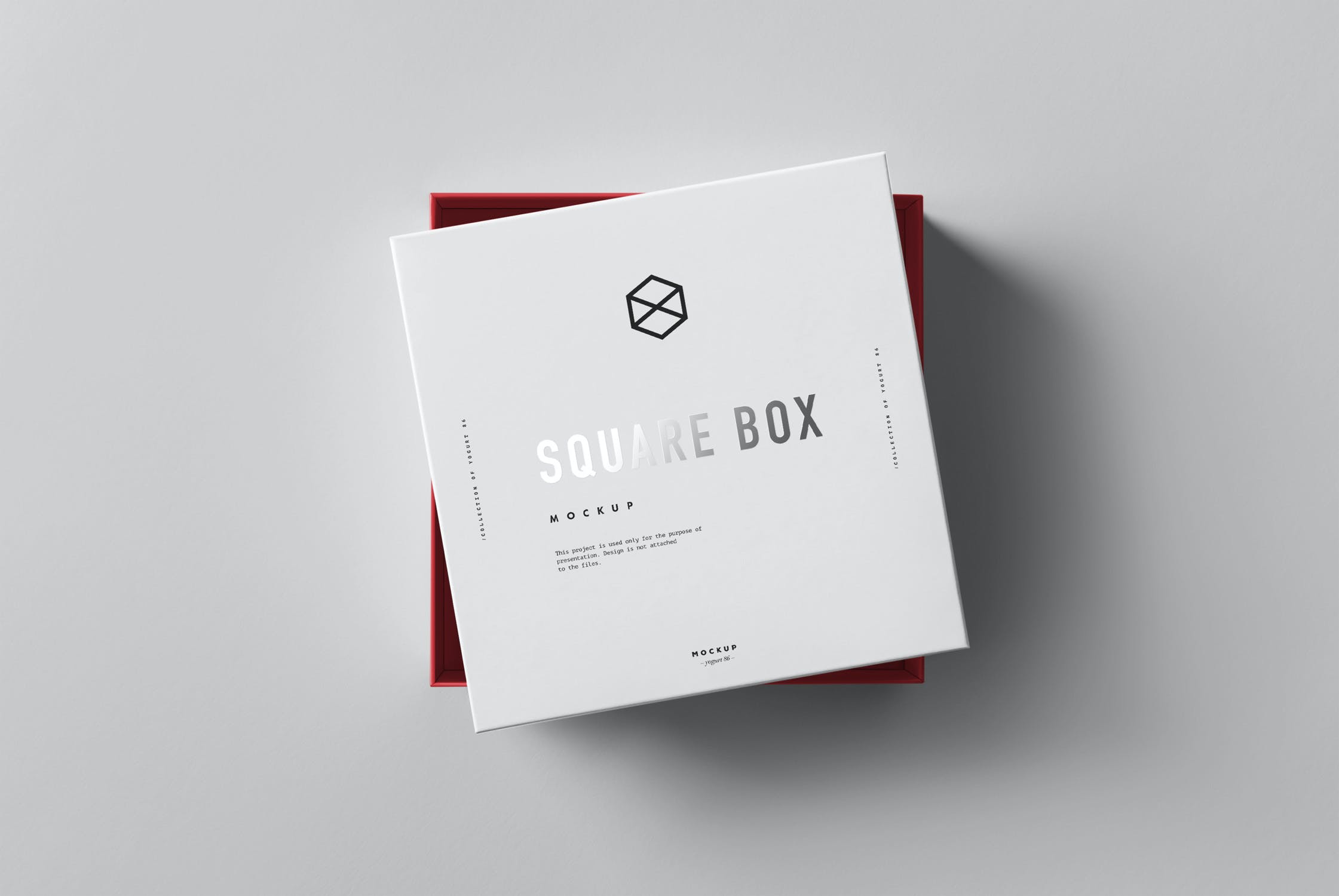 方形服装鞋盒纸盒设计样机模板 Square Shoe Box Mockup_img_2