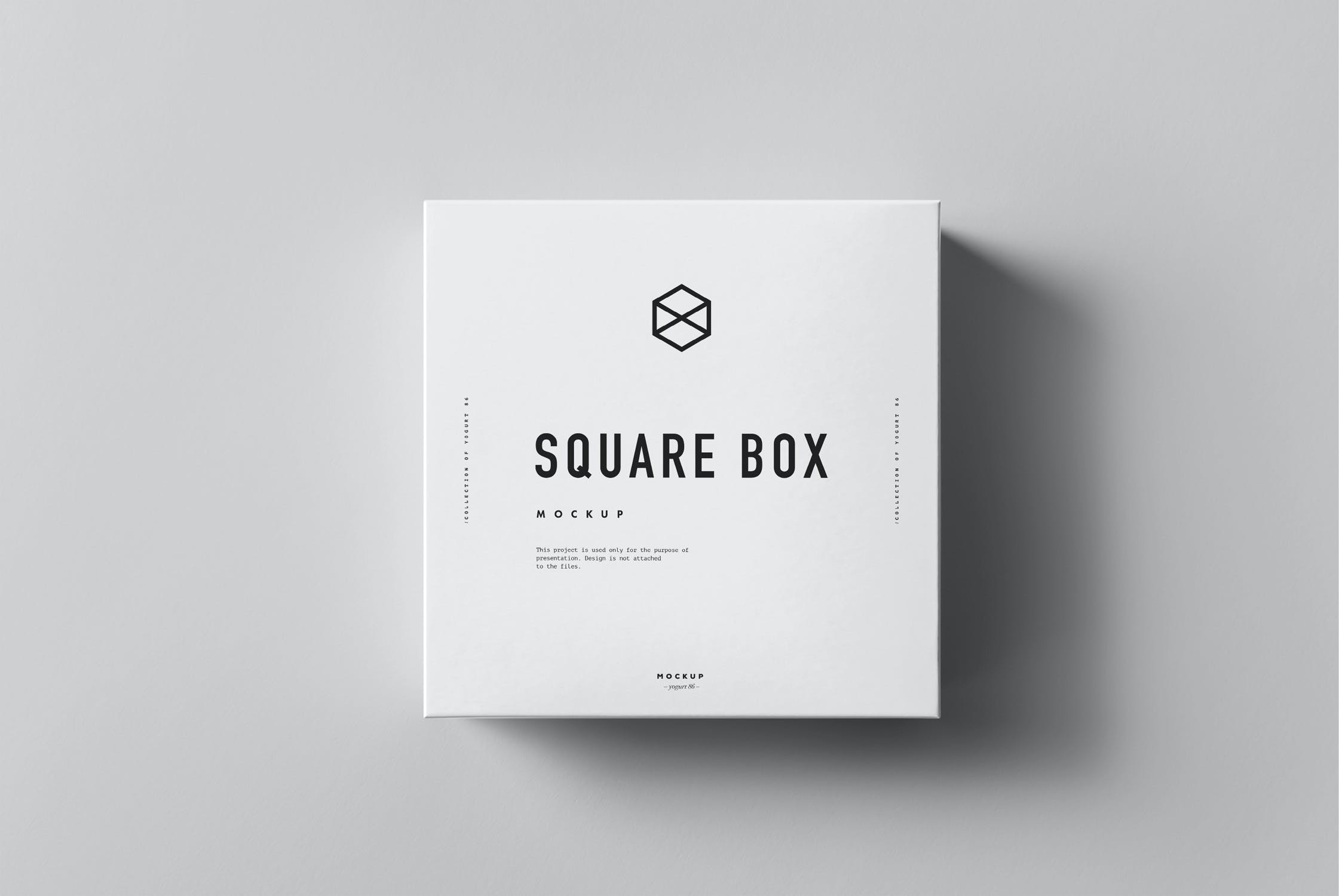 方形服装鞋盒纸盒设计样机模板 Square Shoe Box Mockup_img_2