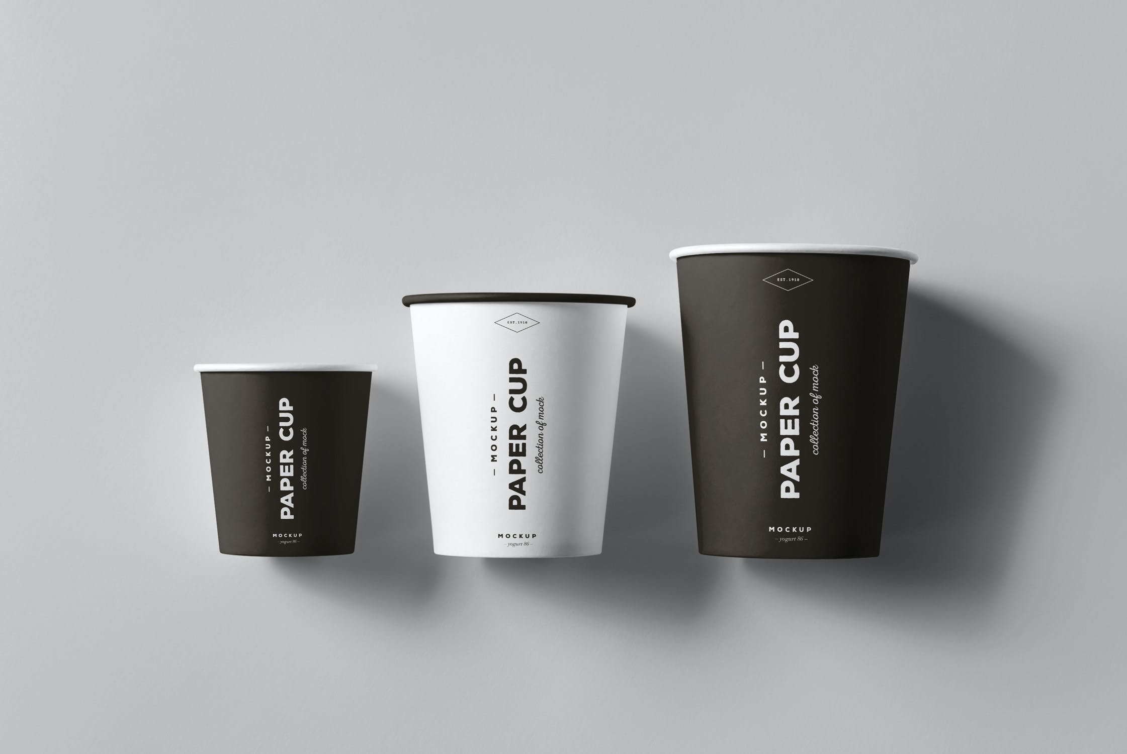 8款一次性咖啡纸杯样机模板 Paper Cups Mockup_img_2