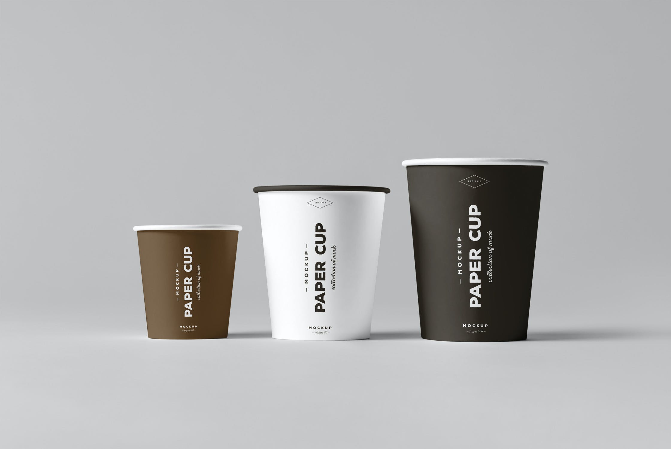 8款一次性咖啡纸杯样机模板 Paper Cups Mockup_img_2