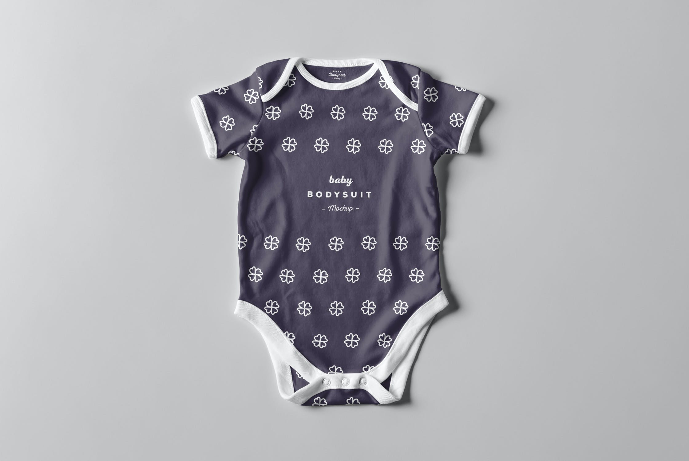 婴儿半袖三角连体衣PSD样机模板 Baby Bodysuit Mockup_img_2