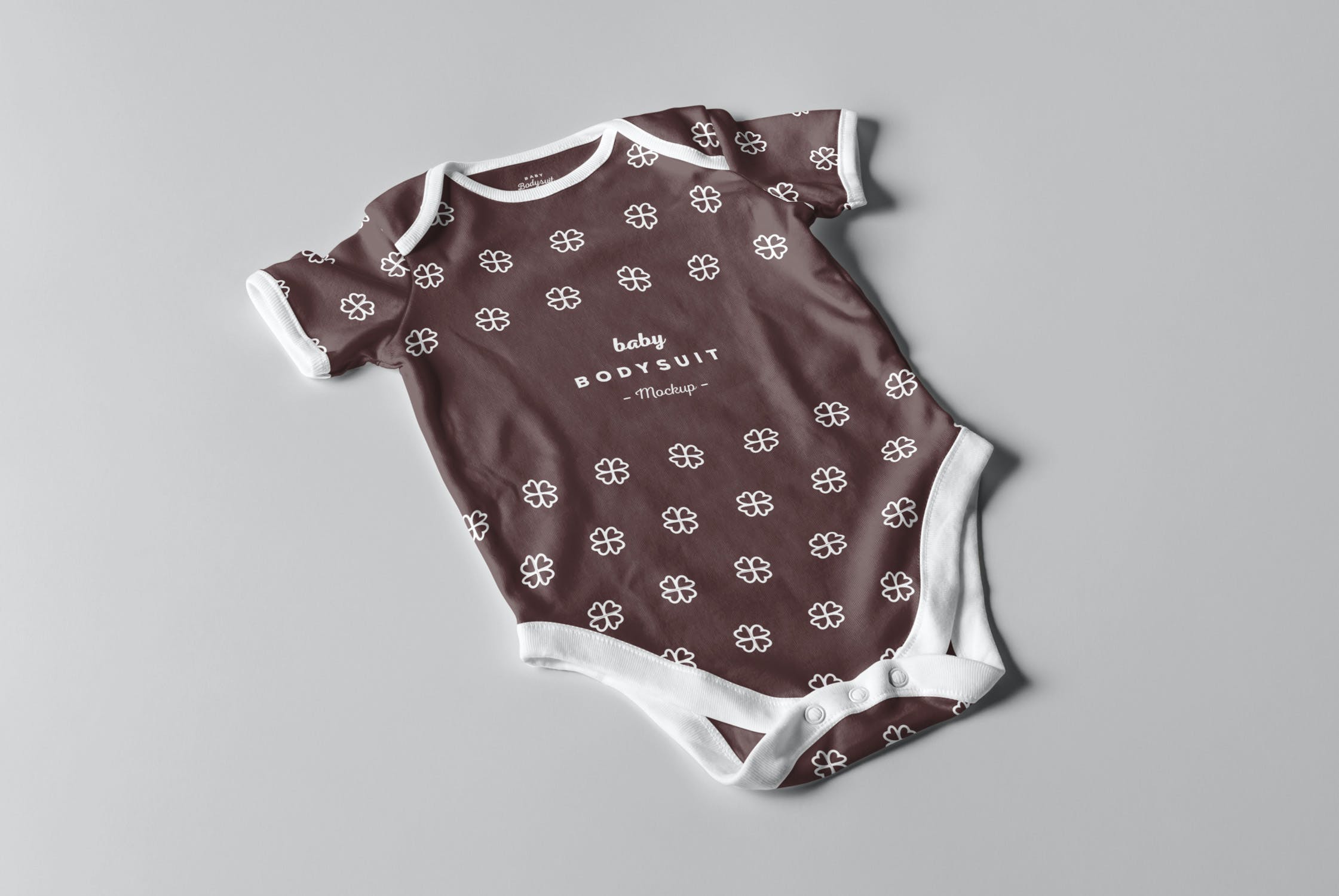 婴儿半袖三角连体衣PSD样机模板 Baby Bodysuit Mockup_img_2