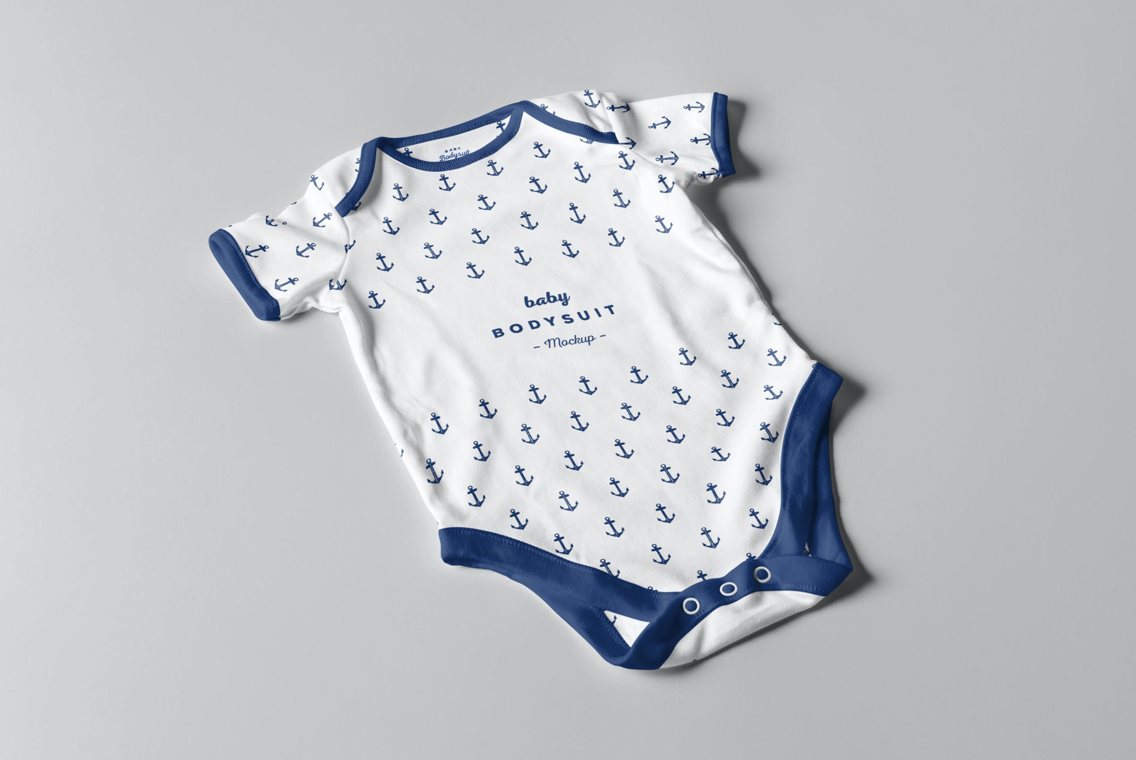 婴儿半袖三角连体衣PSD样机模板 Baby Bodysuit Mockup_img_2