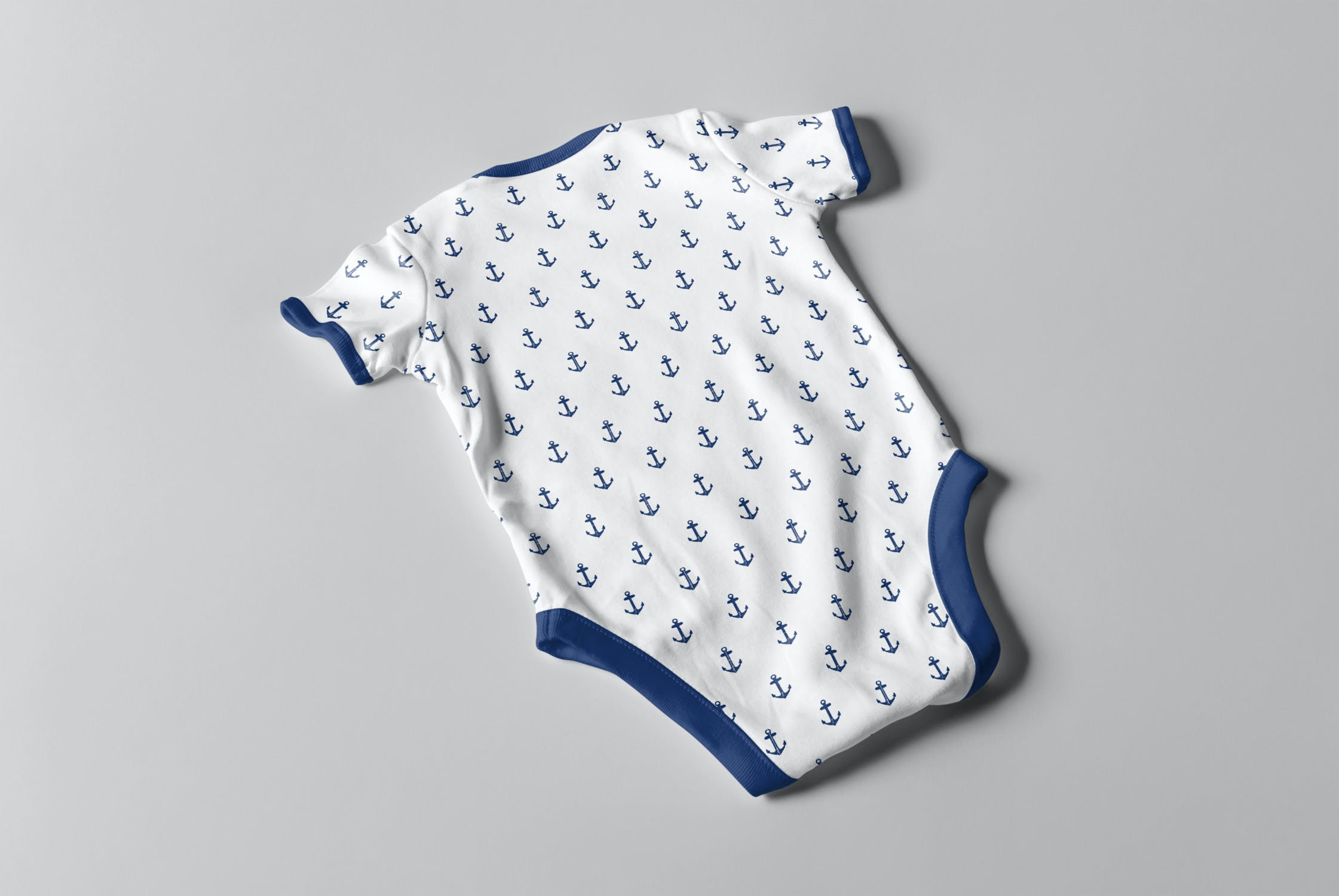 婴儿半袖三角连体衣PSD样机模板 Baby Bodysuit Mockup_img_2