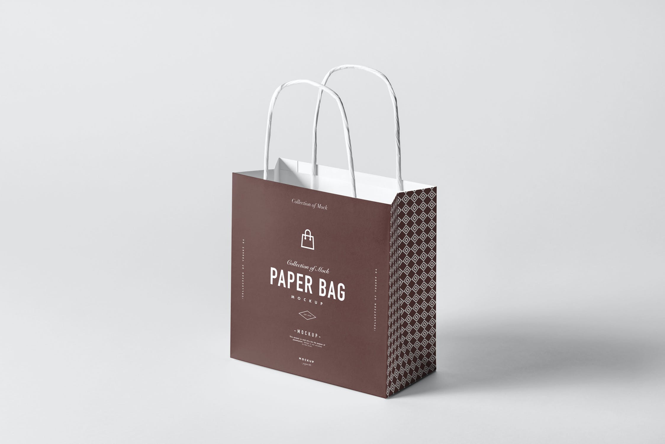 8款商城购物纸质手提袋样机模板 Paper Bag Mockup_img_2