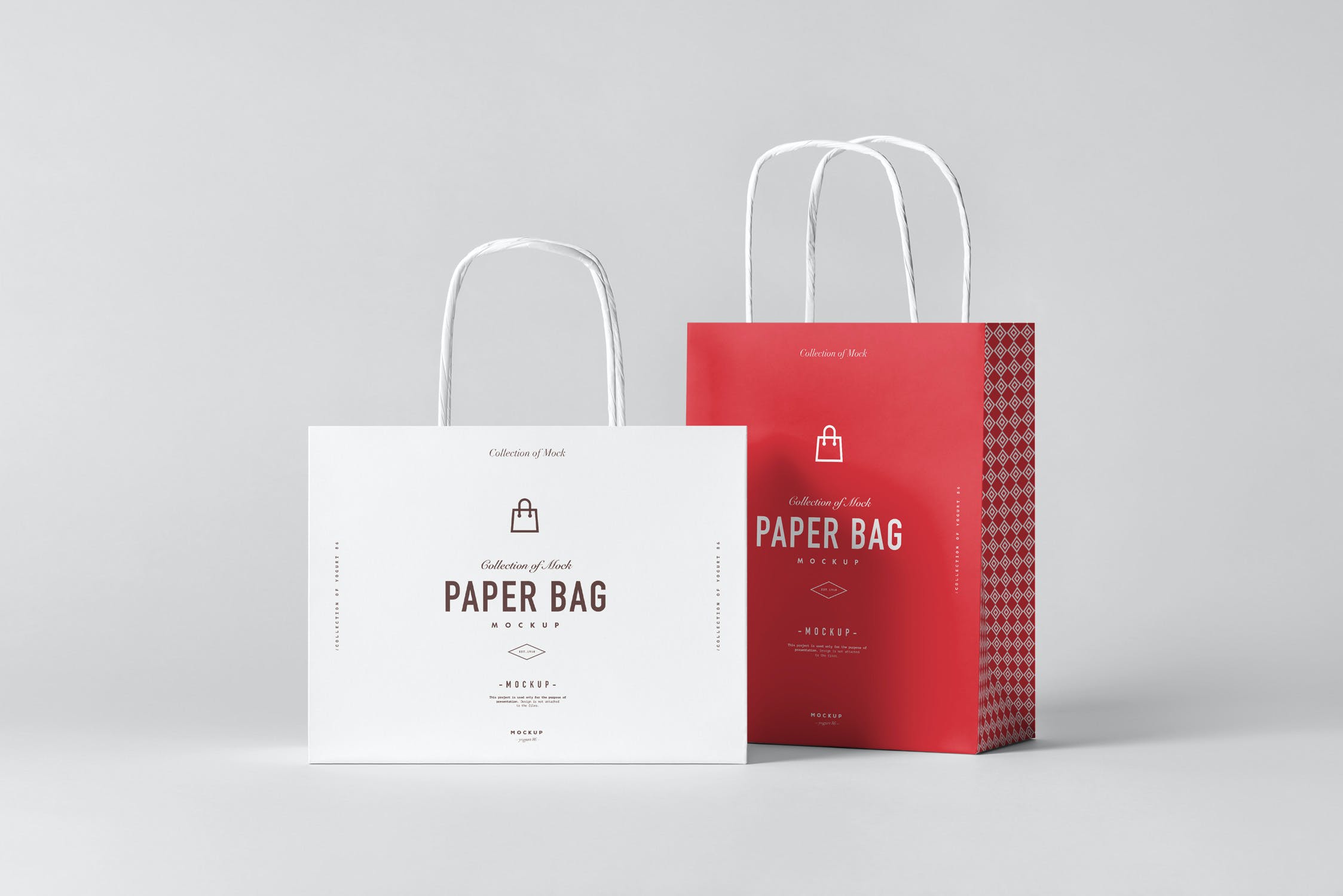 8款商城购物纸质手提袋样机模板 Paper Bag Mockup_img_2