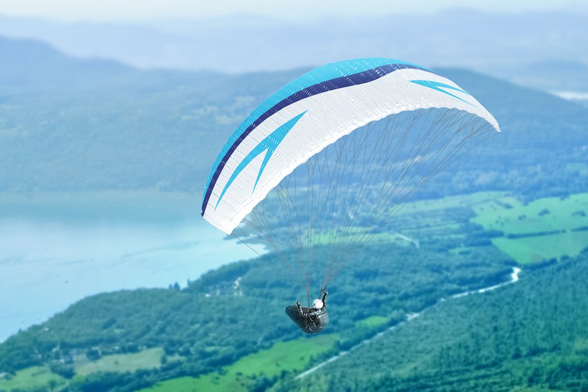 6款滑翔伞设计样机模板 Paraglider Mockups Set_img_2