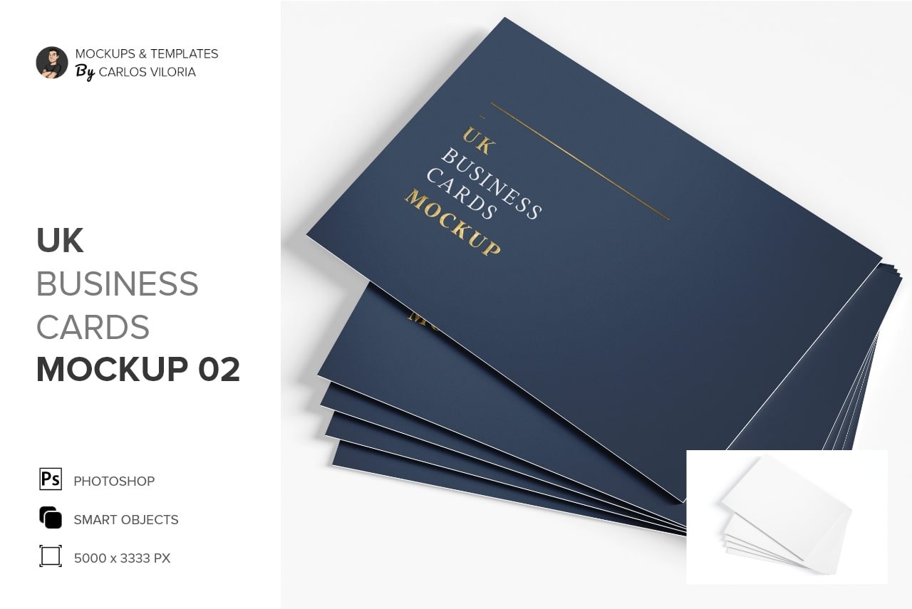 商务个人名片卡片样机模板 UK Business Cards Mockup 02_img_2