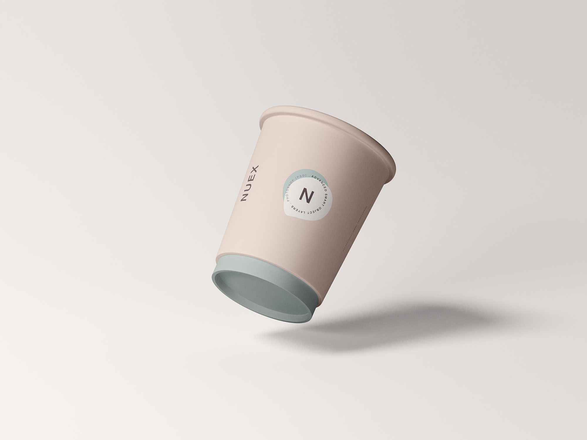 悬浮一次性咖啡纸杯样机模板 Floating Coffee Cup Mockup_img_2