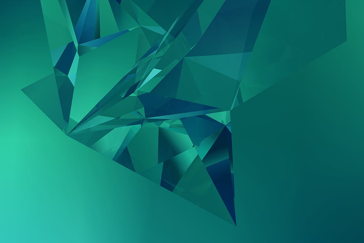 10款抽象多边形晶体背景纹理素材 Crystal Low Poly Refraction Backgrounds_img_2