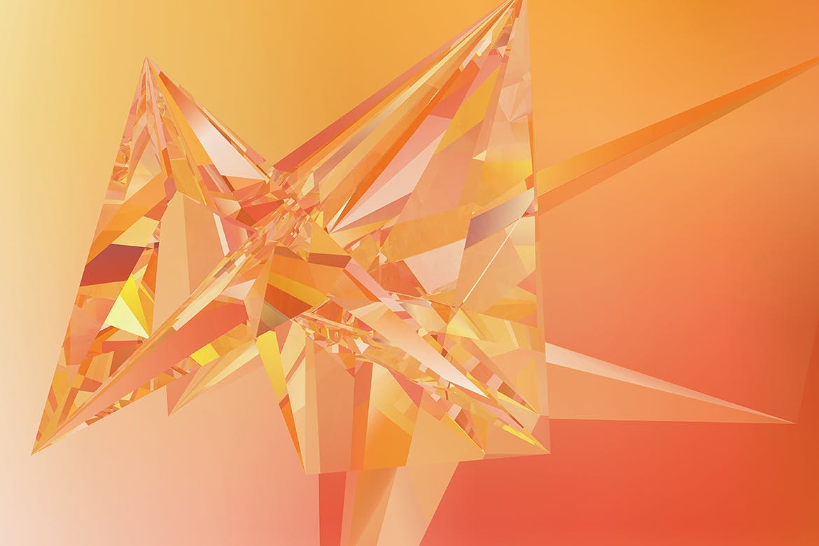 10款抽象多边形晶体背景纹理素材 Crystal Low Poly Refraction Backgrounds_img_2