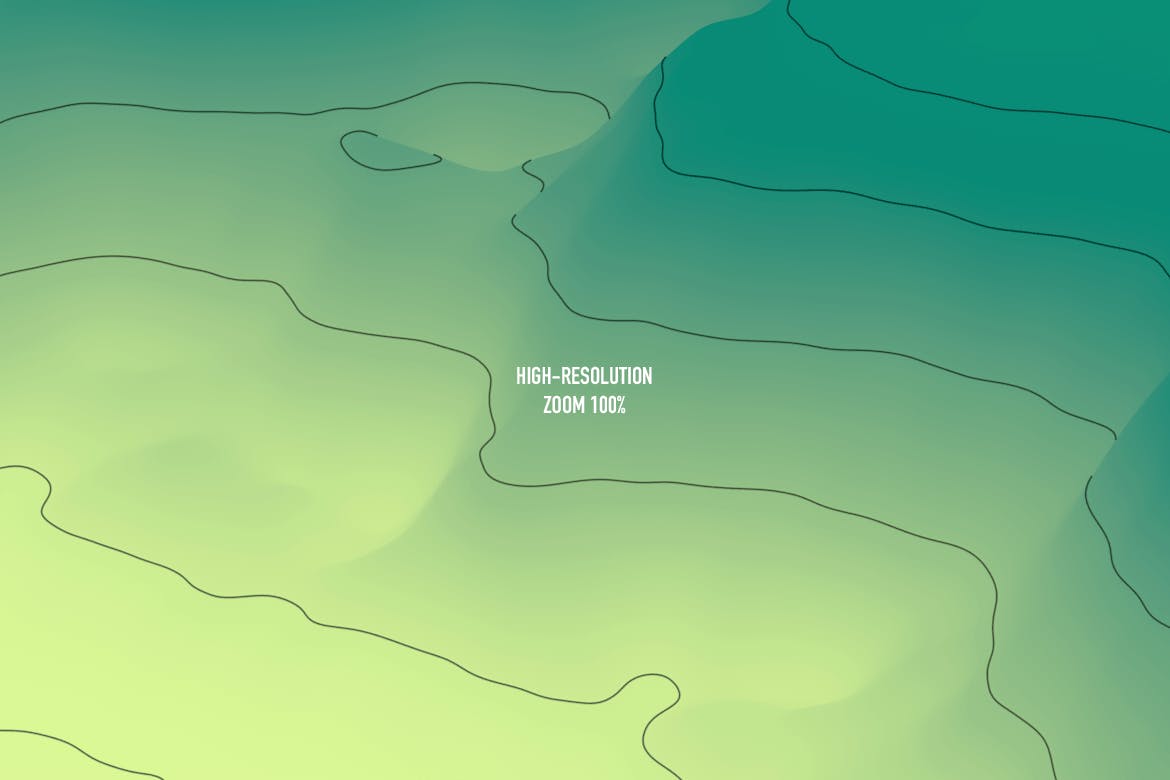 10款抽象等高线渐变山谷丘陵图片背景素材 Landscape Elevation Map Backgrounds_img_2