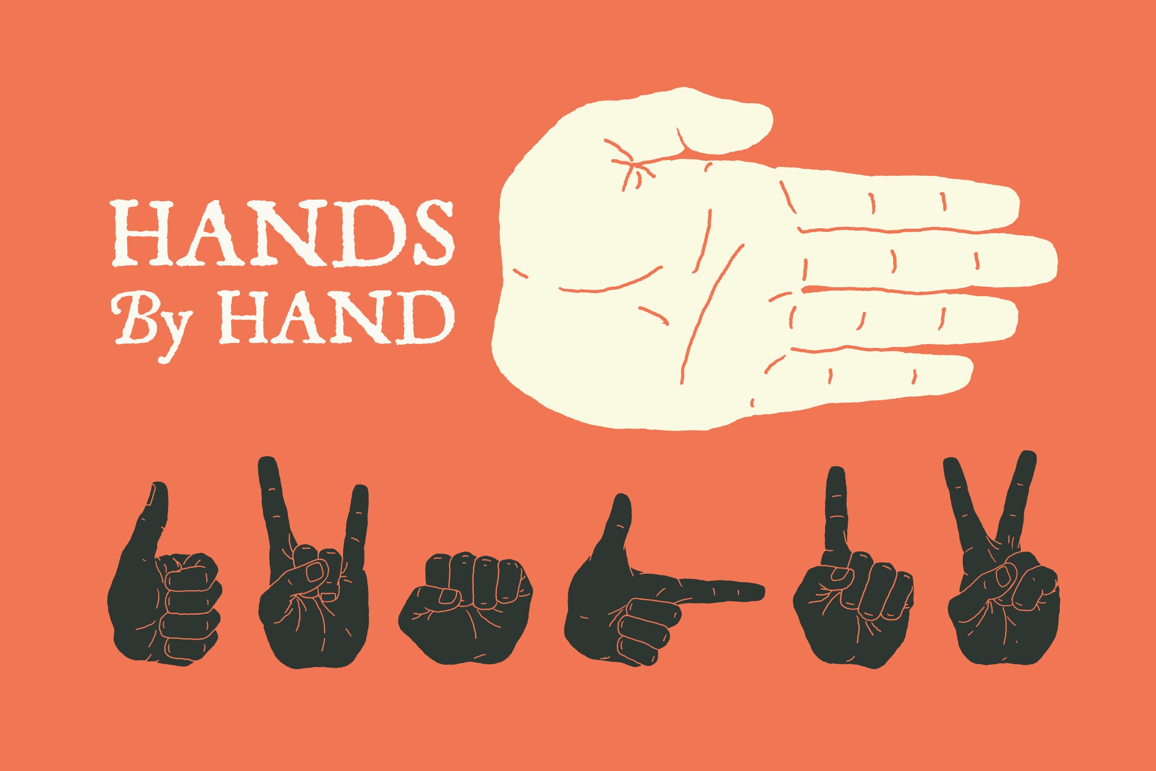 10个手部矢量插图设计素材 Hand Illustrated Hands and Fists_img_2