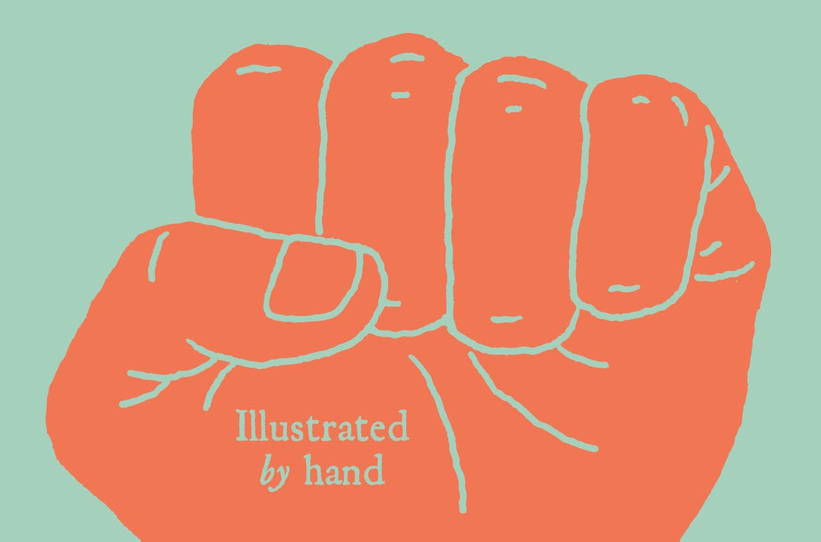 10个手部矢量插图设计素材 Hand Illustrated Hands and Fists_img_2