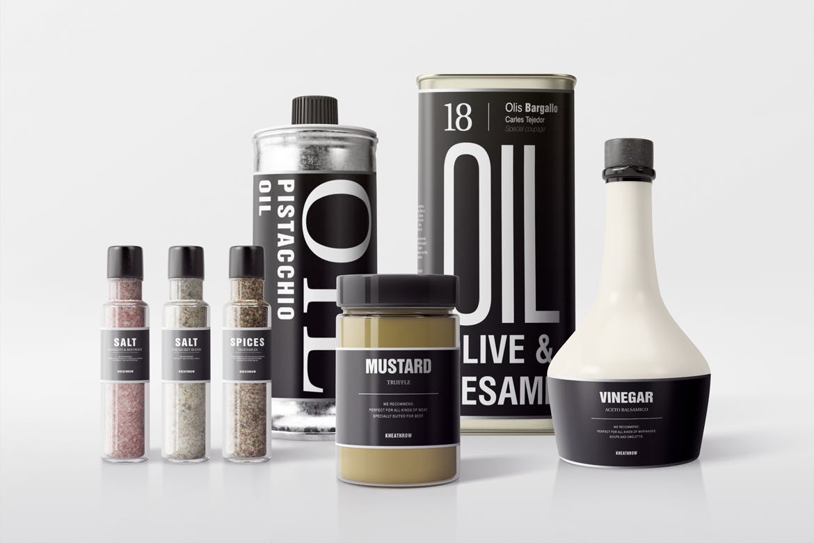 17个厨房调味品包装套装样机模板 Seasonings Packaging Mockups_img_2