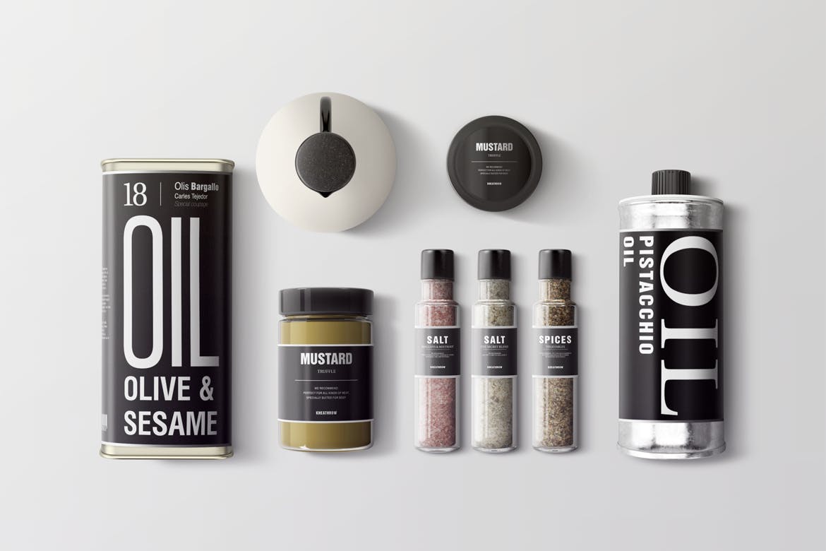 17个厨房调味品包装套装样机模板 Seasonings Packaging Mockups_img_2