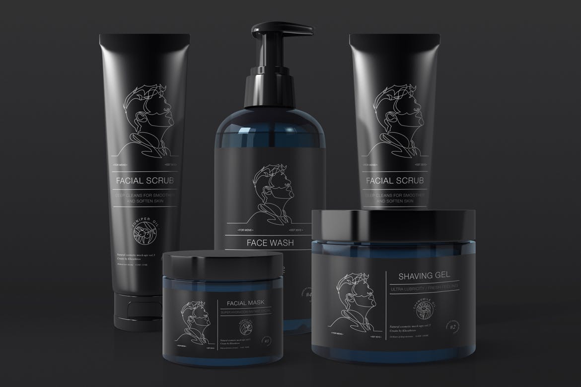 70个护肤品化妆品包装PSD样机模板 Natural Cosmetic Packaging Mockups_img_2