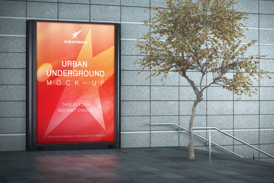 20款城市地下通道灯箱&广告牌海报样机模板 Urban Underground Lightbox & Billboard Mockups_img_2