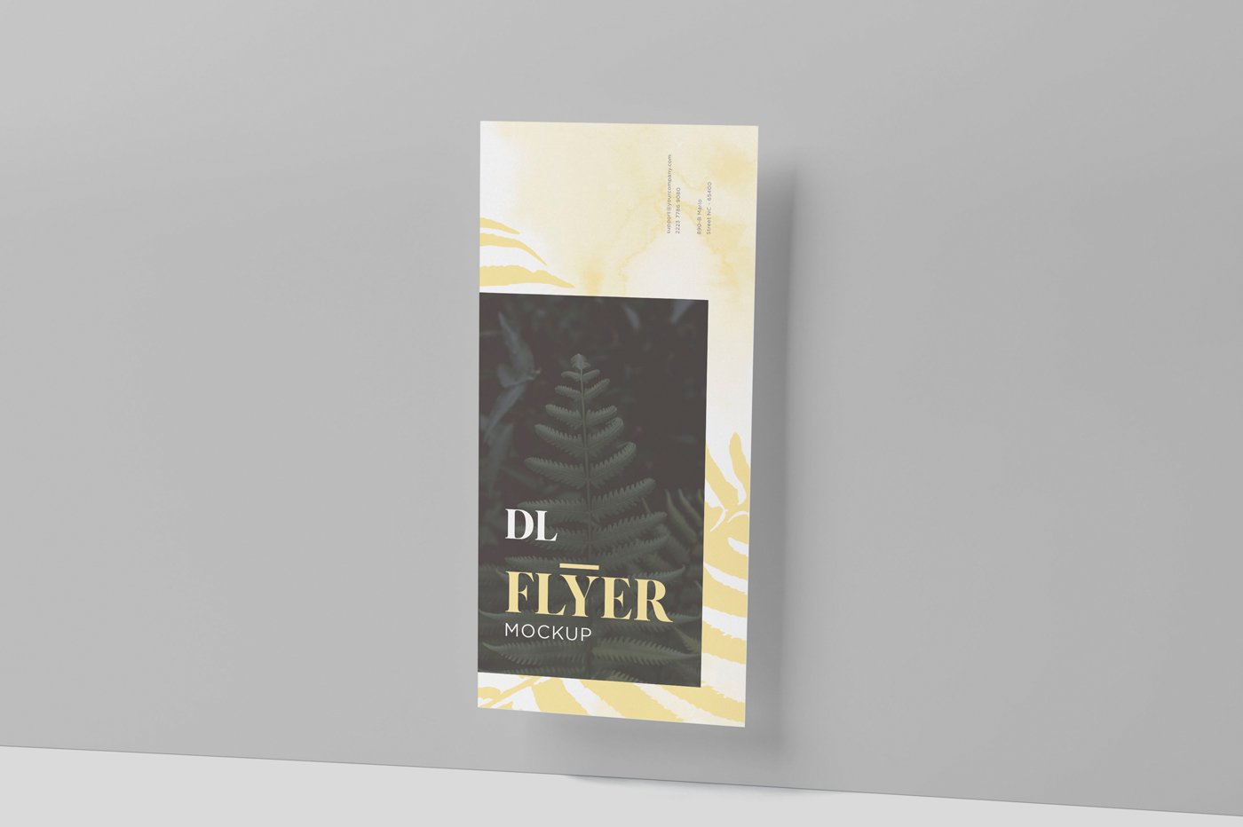 竖版宣传单页卡片样机模板 DL Size Vertical Flyer Mockups_img_2