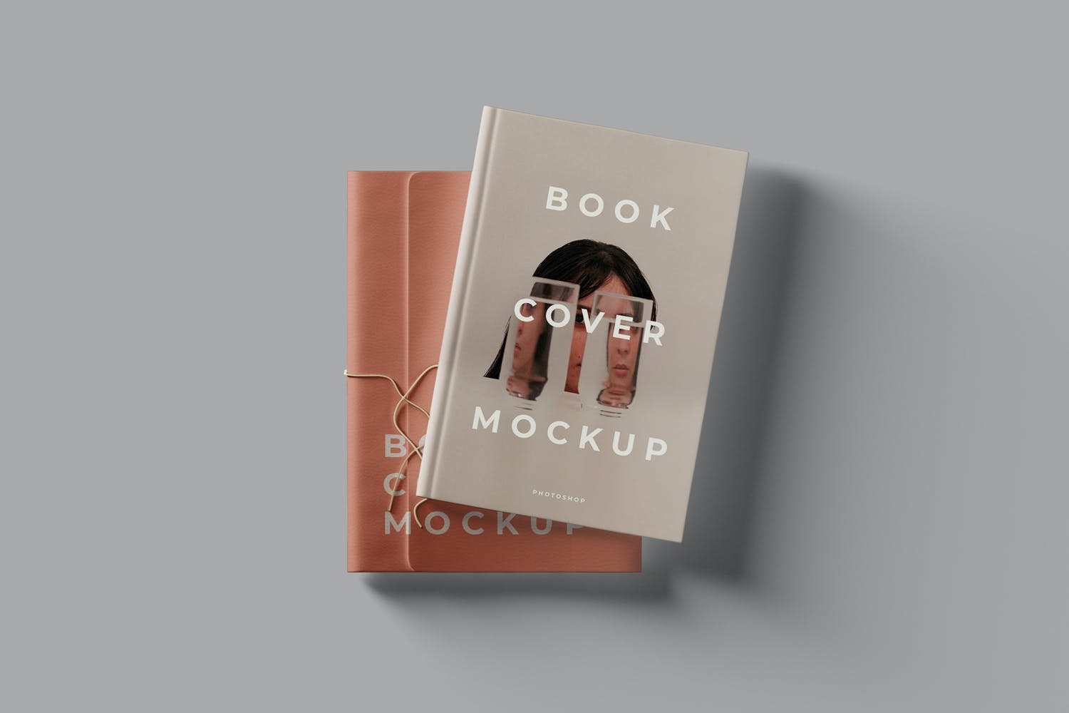 4款书籍封面封套样机模板 Book Cover Mockups_img_2