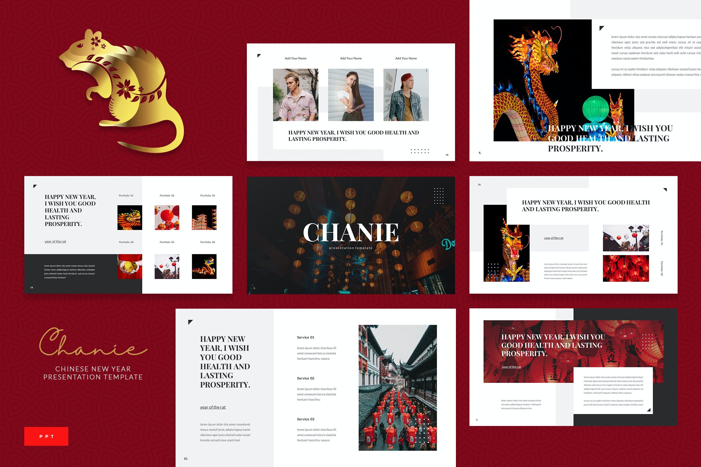 极简农历新年中国风业务营销演示文稿模板 Chanie - Chinese New Year Keynote Template_img_2