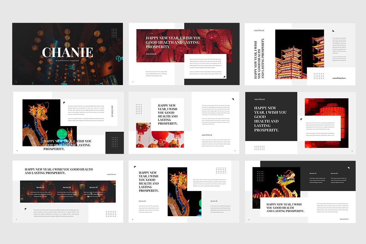 极简农历新年中国风业务营销演示文稿模板 Chanie - Chinese New Year Keynote Template_img_2