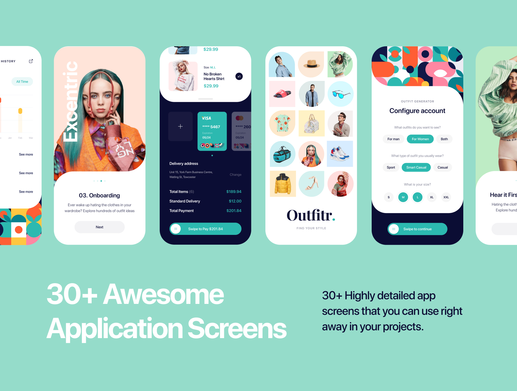 时尚潮流服装商城应用程序APP界面设计UI套件 Outfitr - Fashion UI Kit_img_2