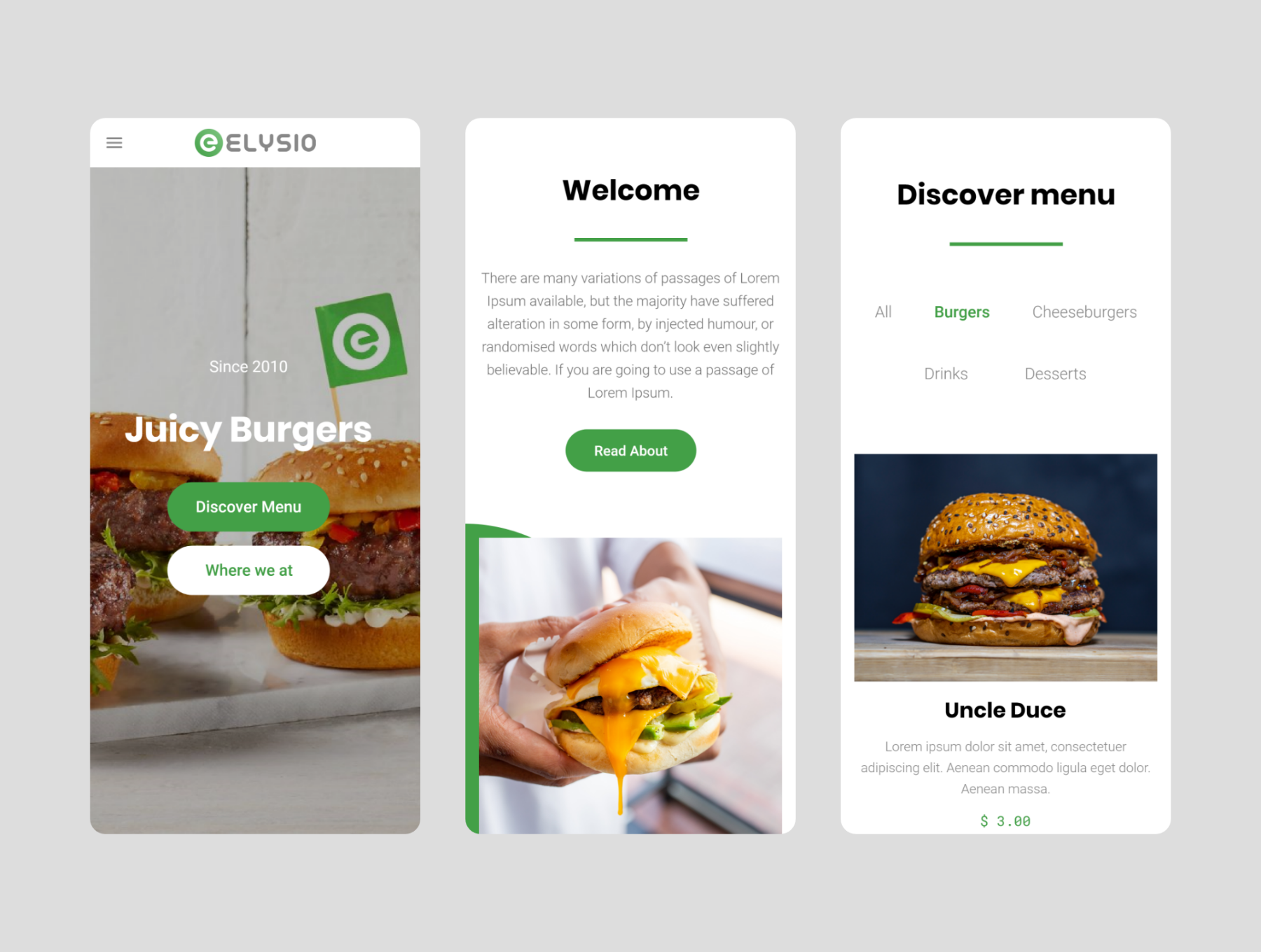 食品咖啡店餐饮网站WEB登陆页设计UI套件 Elysio - Food Web UI Kit_img_2