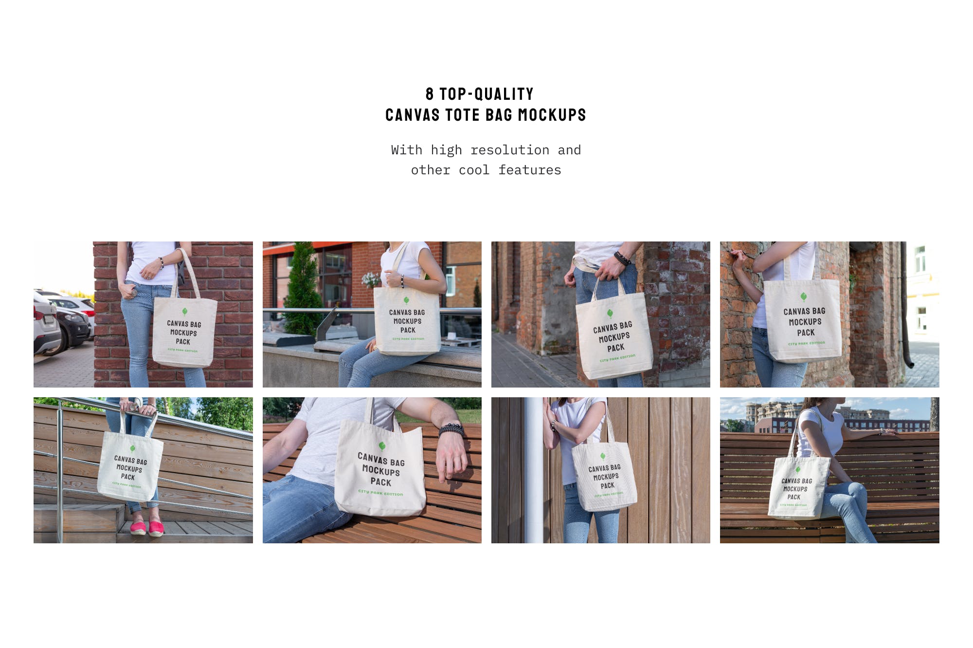 8款帆布手提袋样机模板 Canvas Bag Mockups Pack_img_2