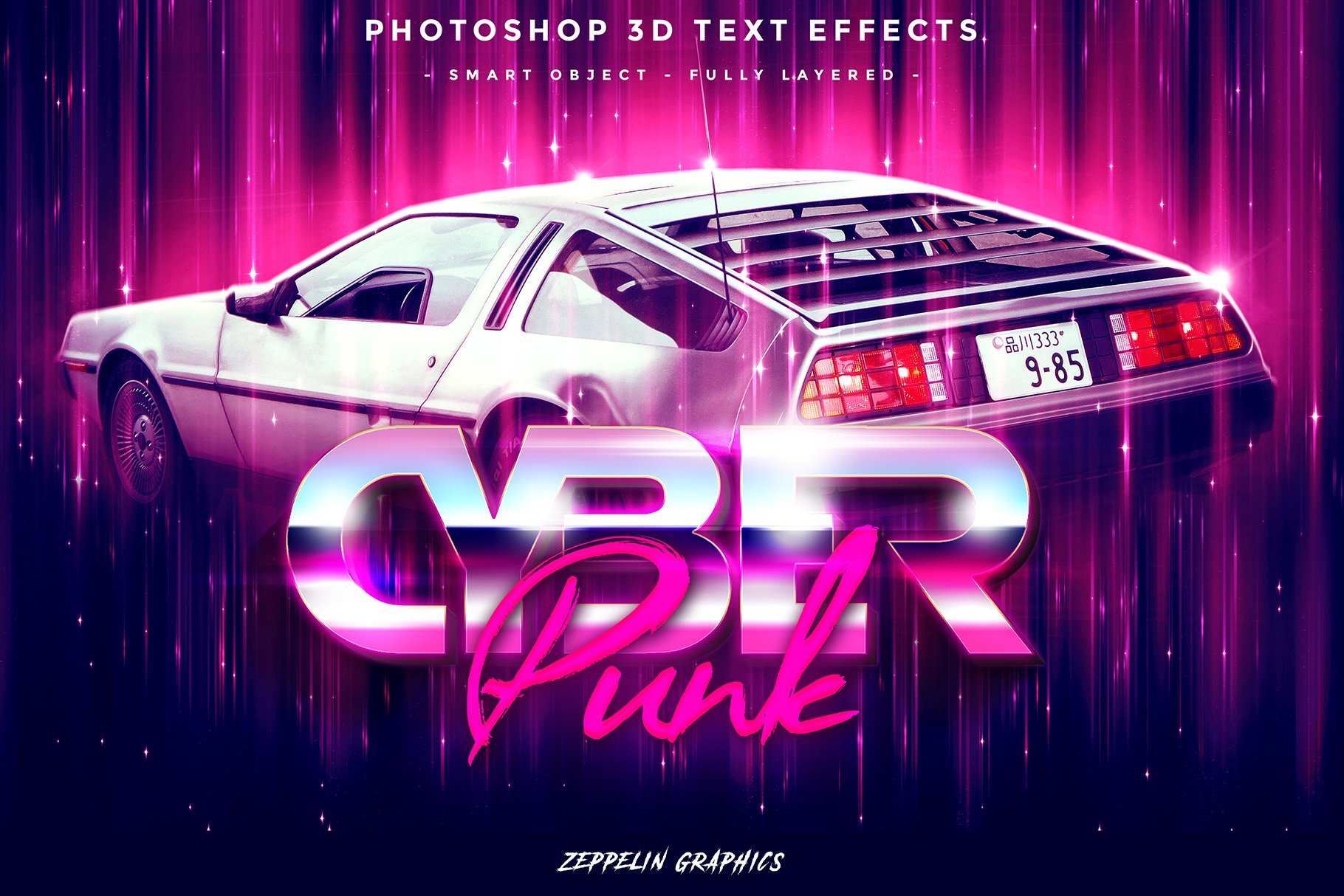 30款潮流3D立体文字PS图层样式 3D Text Effects Bundle Vol.4_img_2