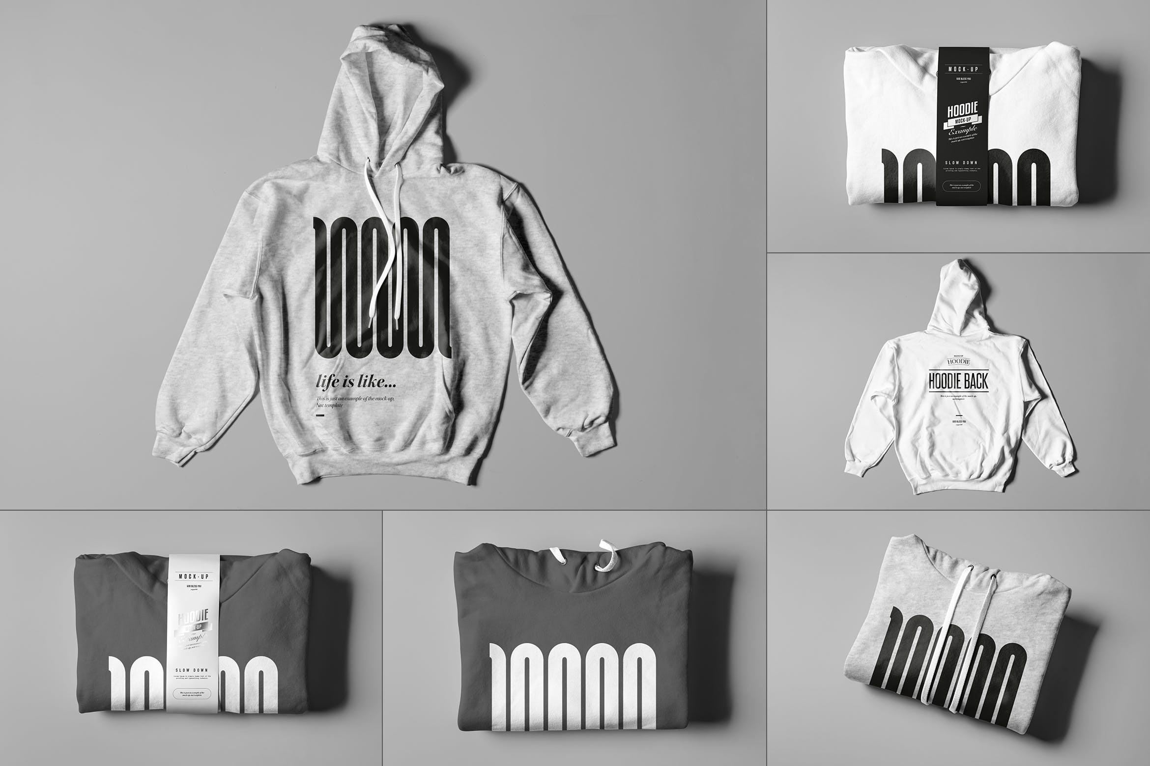 6款连衣帽卫衣样机模板 Hoodie Mockup_img_2